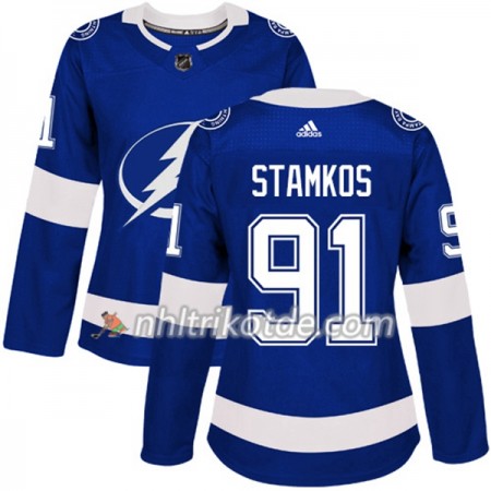Tampa Bay Lightning Trikot Steven Stamkos 91 Adidas 2017-2018 Blau Authentic - Dame
